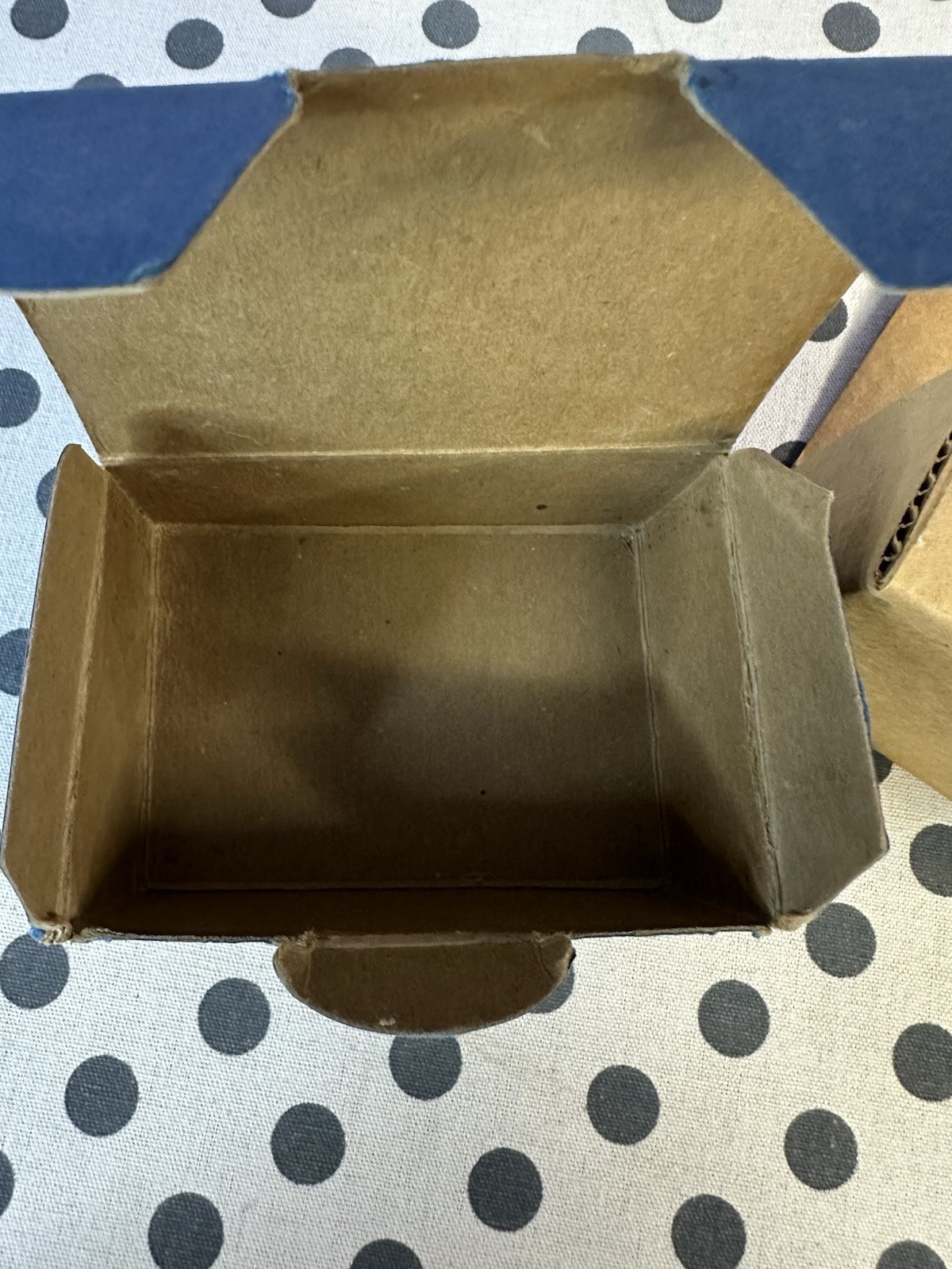 Vintage Pharmaceutical Cardboard Box W/Metal Corners Empty Abbott Labs Medicine