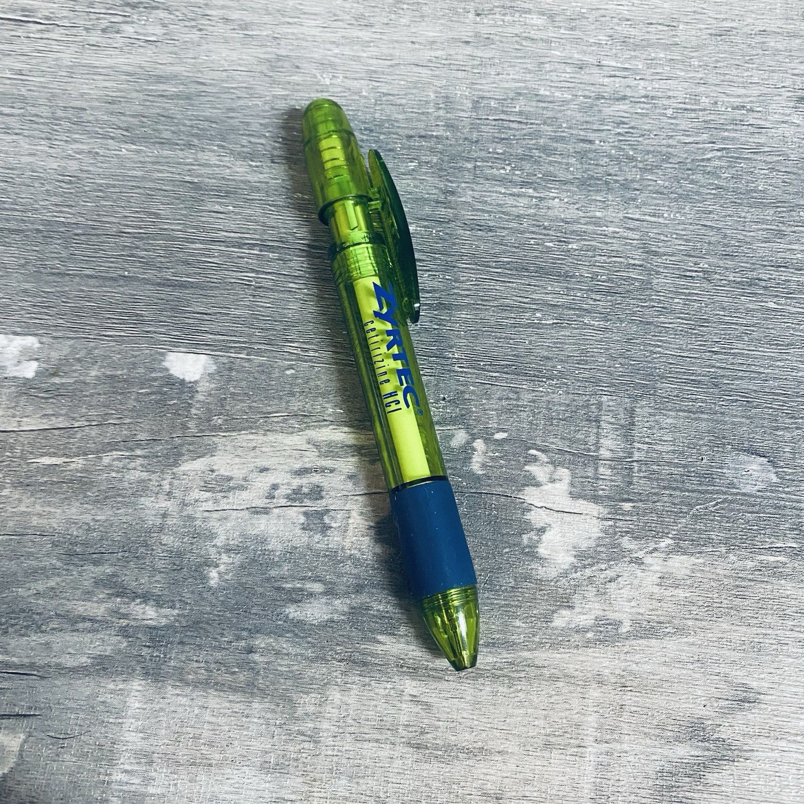 Zyrtec Green And Blue Pen-Pharmaceutical Drug Rep Pen Works