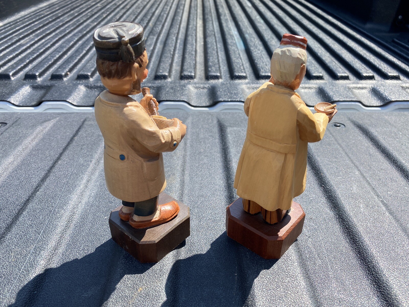 RARE Vintage Anri Italy Hand Carved Wood Pharmacist Figurines w Labels