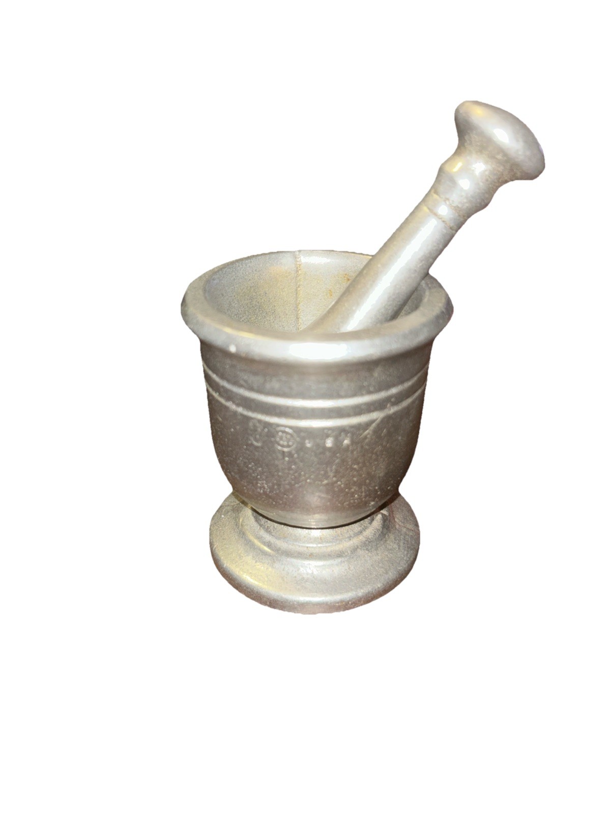 Vintage Wilton Armetale Mortar and Pestle Set Stamped RWP USA Apothecary