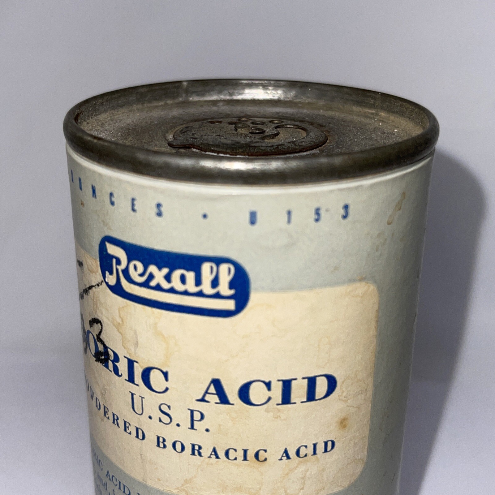 Collector’s Rexall Boric USP Powdered 4 oz #U153 Vintage