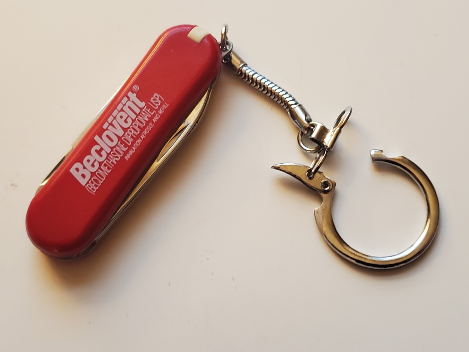 Beclovent Pocket Knife Keychain Drug Rep Pharmaceutical Advertising