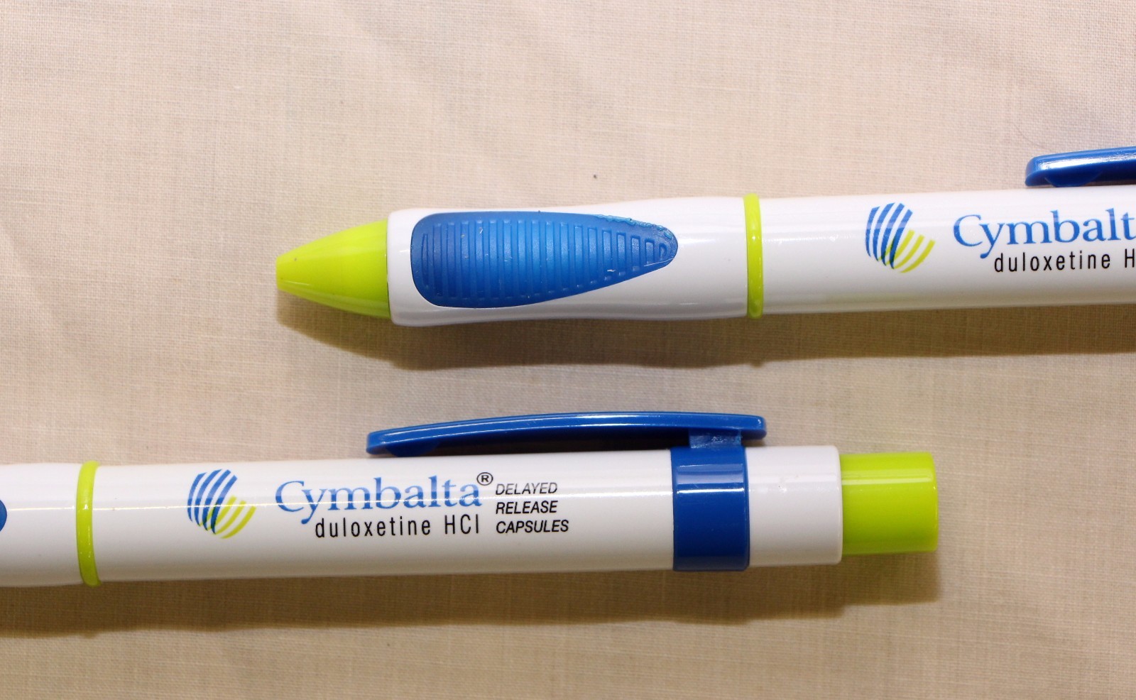 Drug Rep Pens 3 Cymbalta Plastic Colorful New in Sleeve