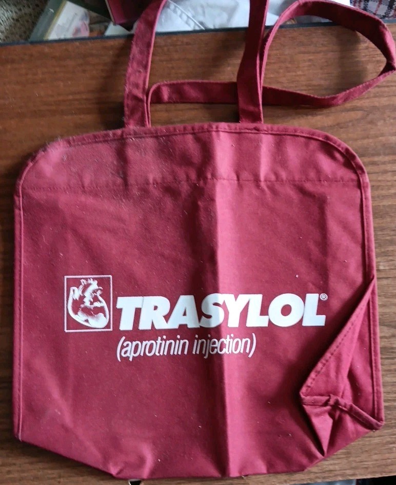 BAYER Drug Rep Tote Promo Bag PHARMACEUTICAL BIOLOGICAL Trasylol