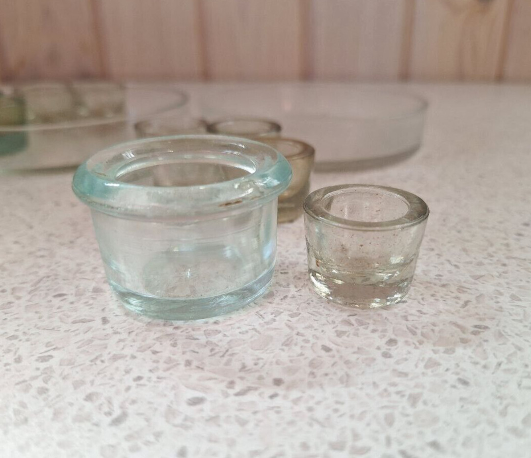 Small Medical Cup Measure, Petri Dishes, Chemical jar, Laboratory glassware 12pc