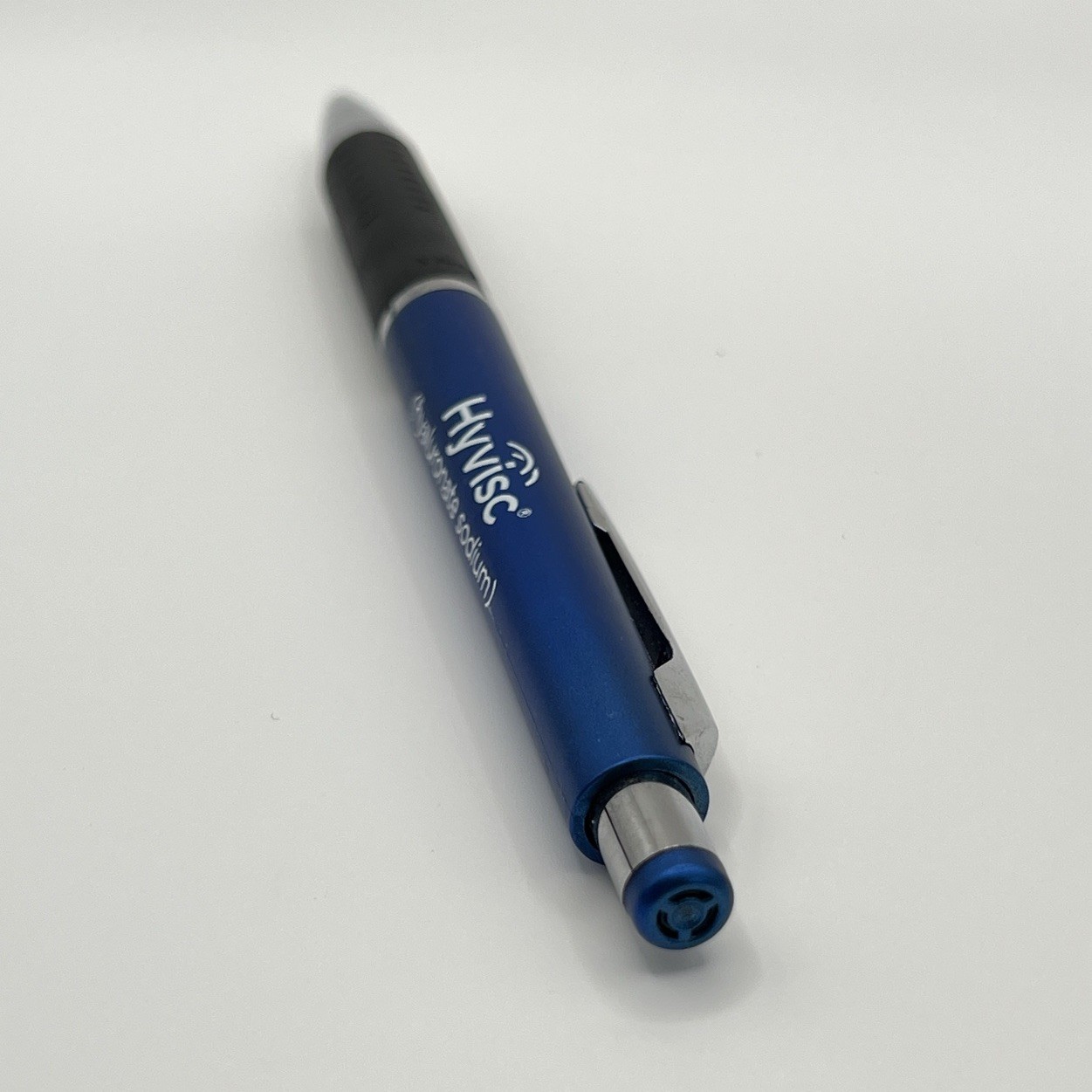 HYVISC Hyaluronate Sodium Blue Silver Blk Grip Drug Rep Pharmacy Pen Works RARE