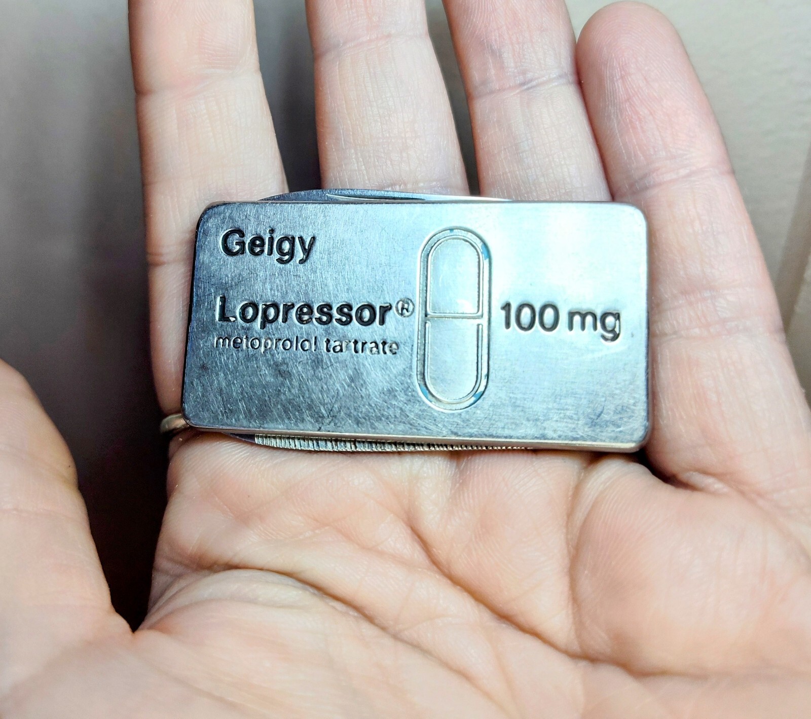 Vintage Imperial Pocket Knife Advertising Geigy Lopressor Pharmaceutical Drugs 