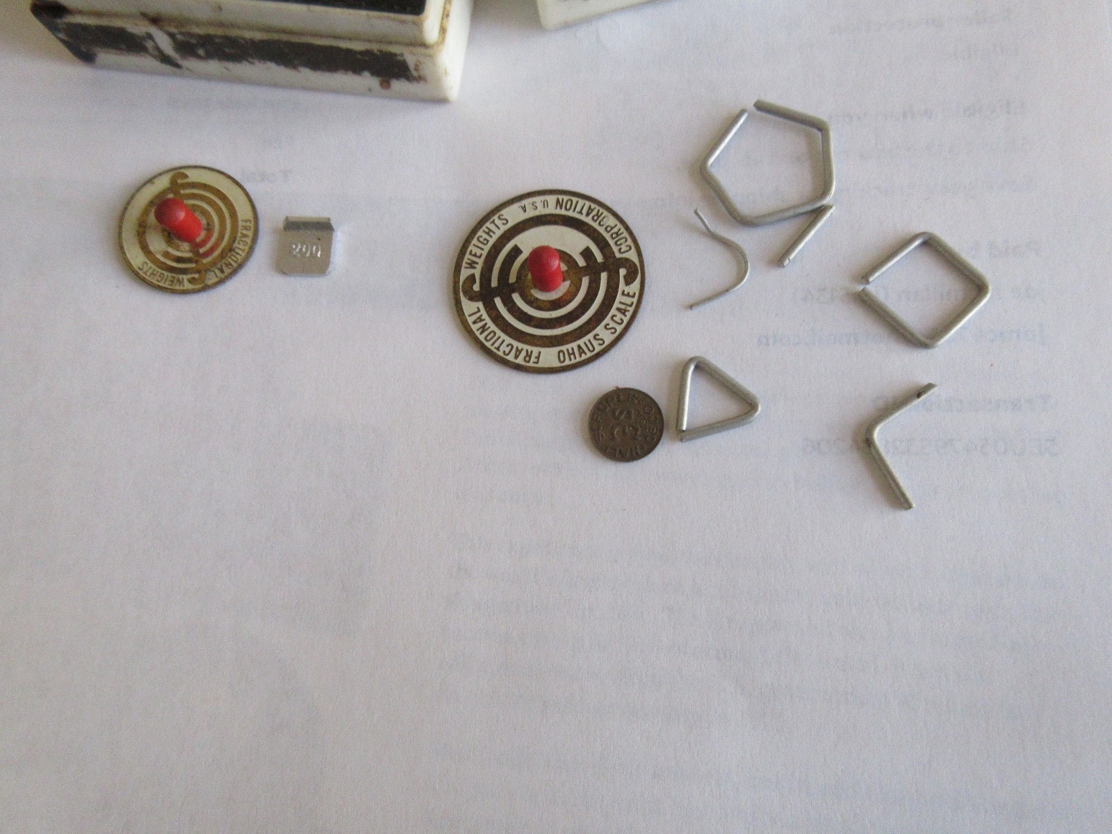 Rx, Pharmacy, Mini Weight Sets , Set of 2 Different Weights , Vintage , Rare