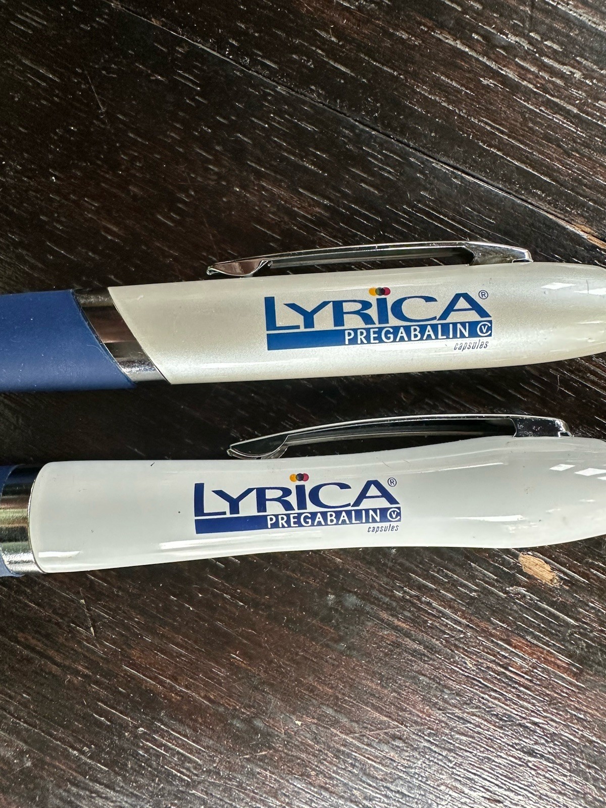 Lyrica Pfizer Metal Drug Rep Pharmaceutical Promo Advertising Pens Lot Of 2