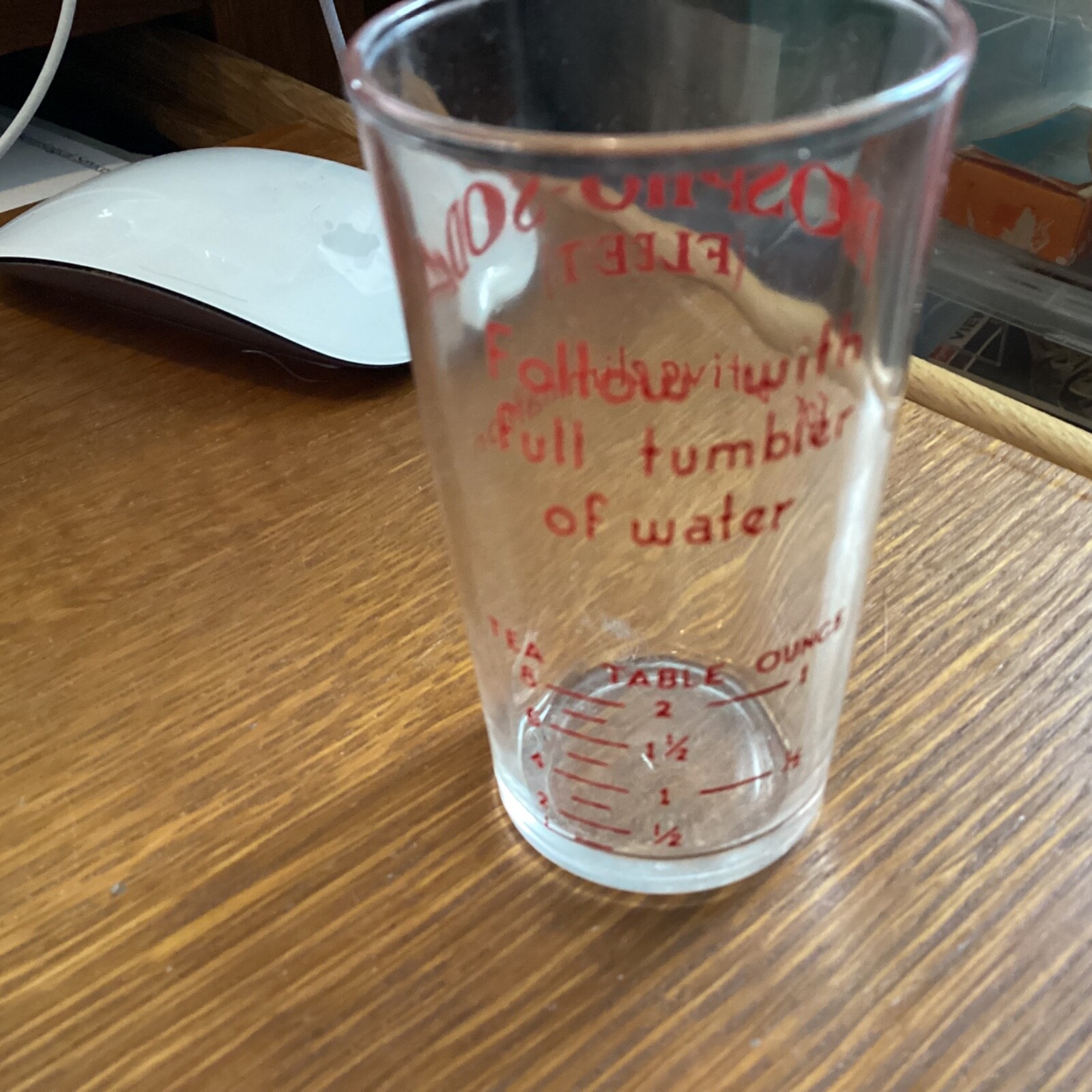 PHOSHO-SODA (FLEET) MEASURING GLASS TUMBLER –VINTAGE MEDICAL