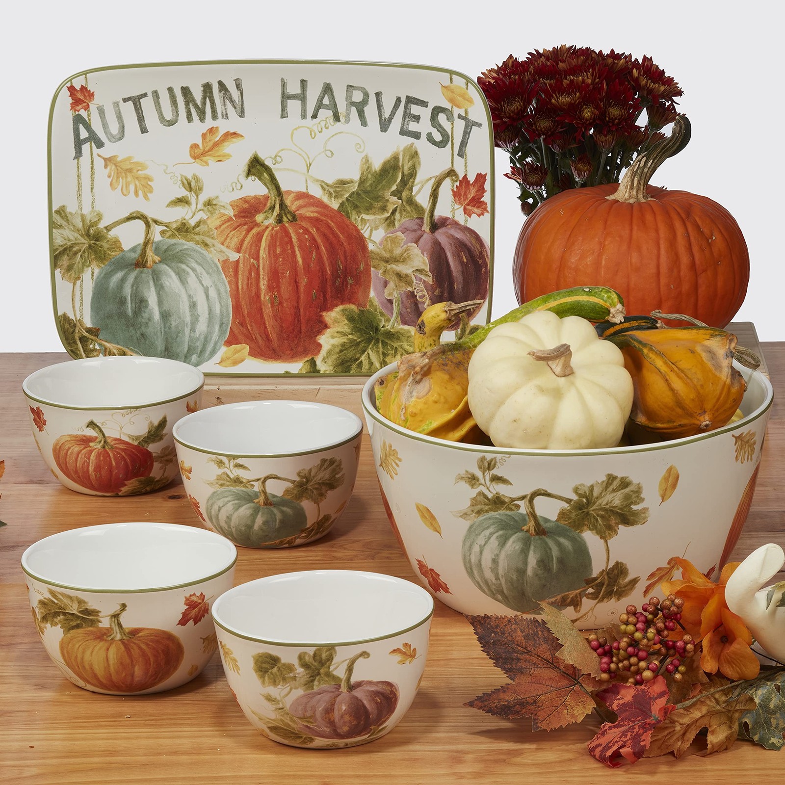 Certified International Autumn Harvest 16 oz. Mugs, Set of 4 16 Ounces
