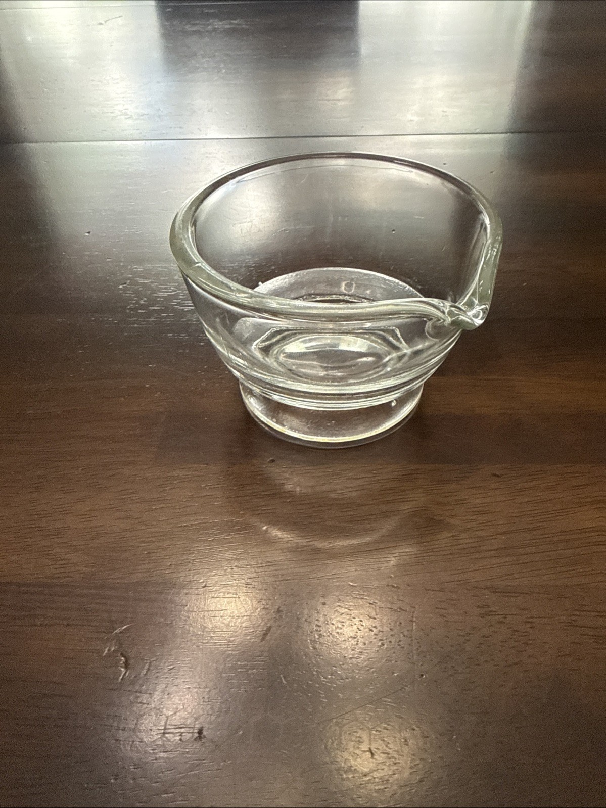 Vintage Glass Mortar and Pestle Set Apothecary Pharmacy 4 oz Spout Mid-Century