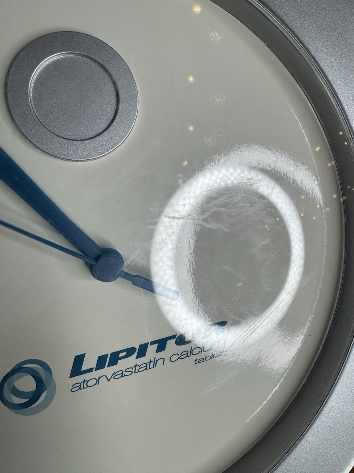 Lipitor Wall Clock Pharma Promo Atorvastatin Pfizer + Pens Drug Rep Advertising