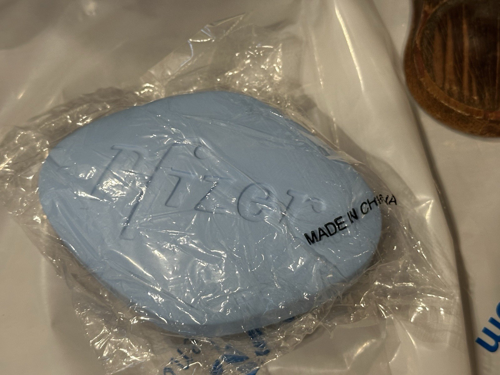 RARE Pfizer Viagra FOUR Blue Pill promotional Stress balls Pharmaceutical