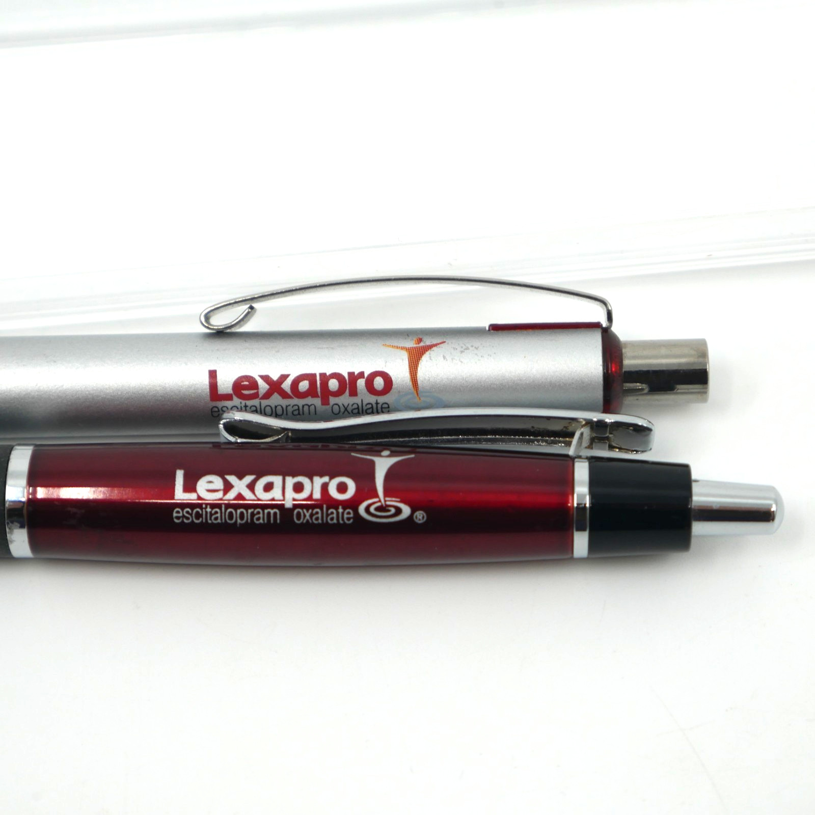 Lexapro Pharmaceutical Advertising Drug Rep metal Pen Lot of 2 set2