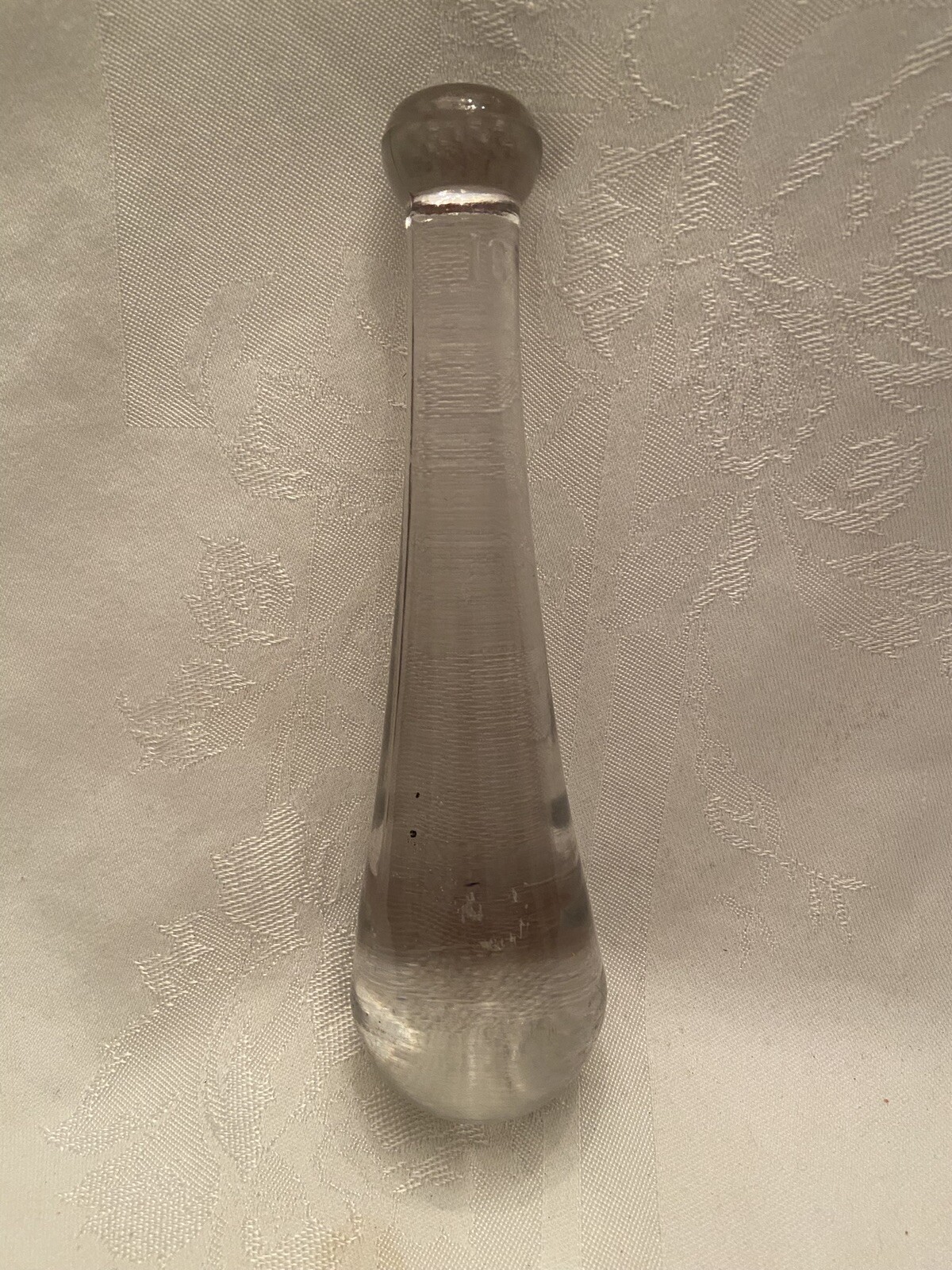 Vintage #8 GLASS PESTLE 6″ Long Made in USA