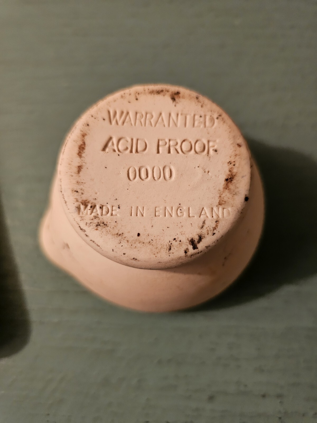 Vintage Warranted Acid Proof Mortar & Pestle-Made In England