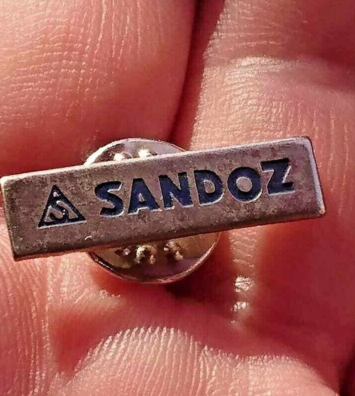 🔴SANDOZ Pharmaceuticals pin LSD Albert Hofmann Logo pin badge🔴