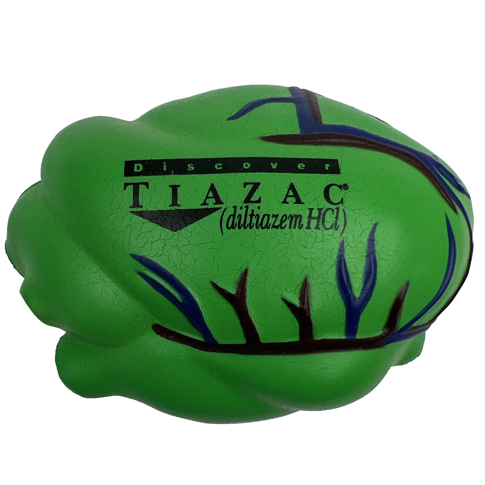 Tiazac Pharmaceutical Advertising Stress Ball Heart Green 1995 Vintage RARE
