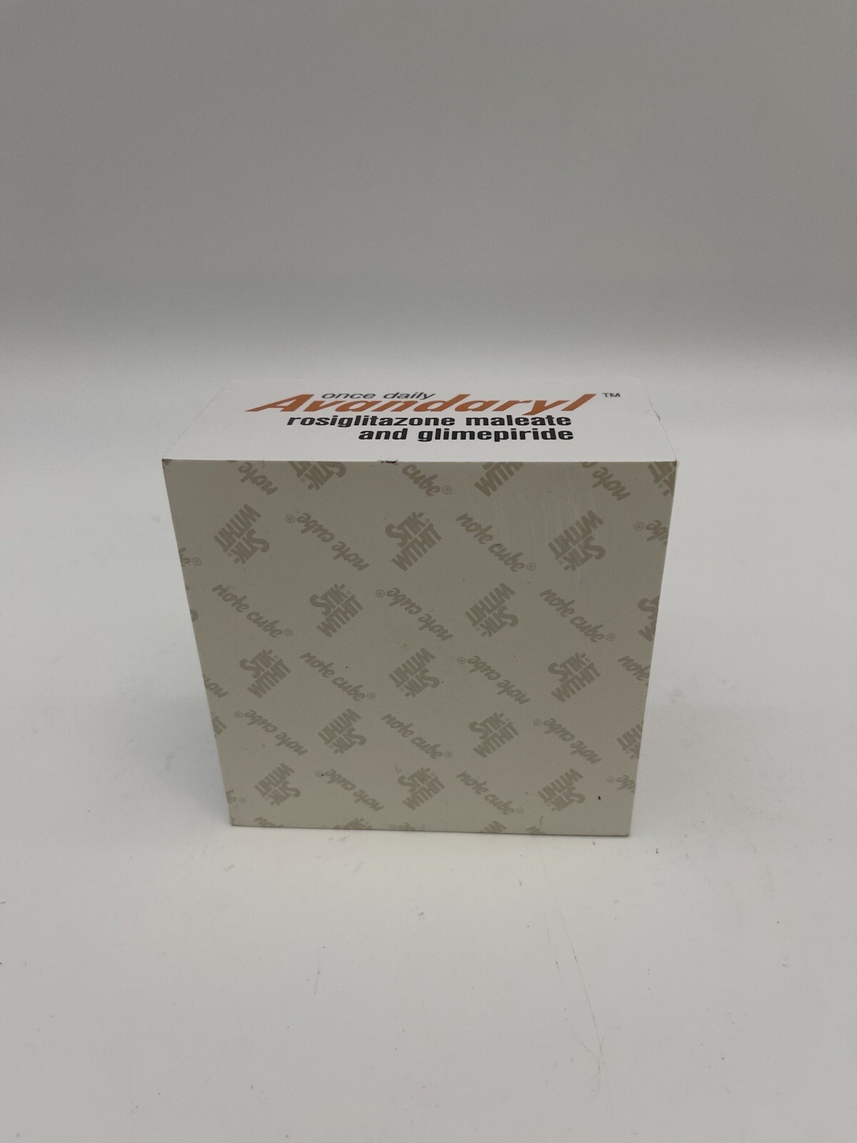 Avandaryl 4″ x 4″ Pharmaceutical Drug Rep Paper Note Pad, New Sealed