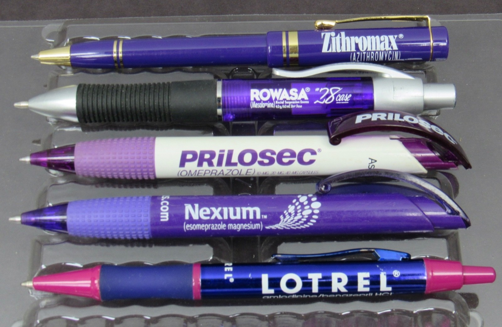 Drug Rep Lot 10 PENS Shades of Purple Pharmaceutical Promo Medical Advertising