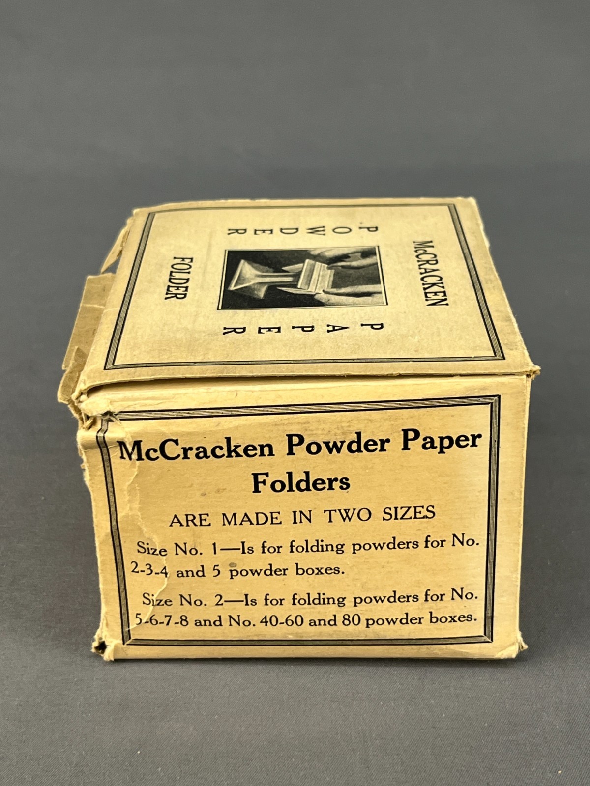 Vtg McCracken Powder Paper Folder No. 2 Pharmaceutical Rx in Box; Unused (E6)