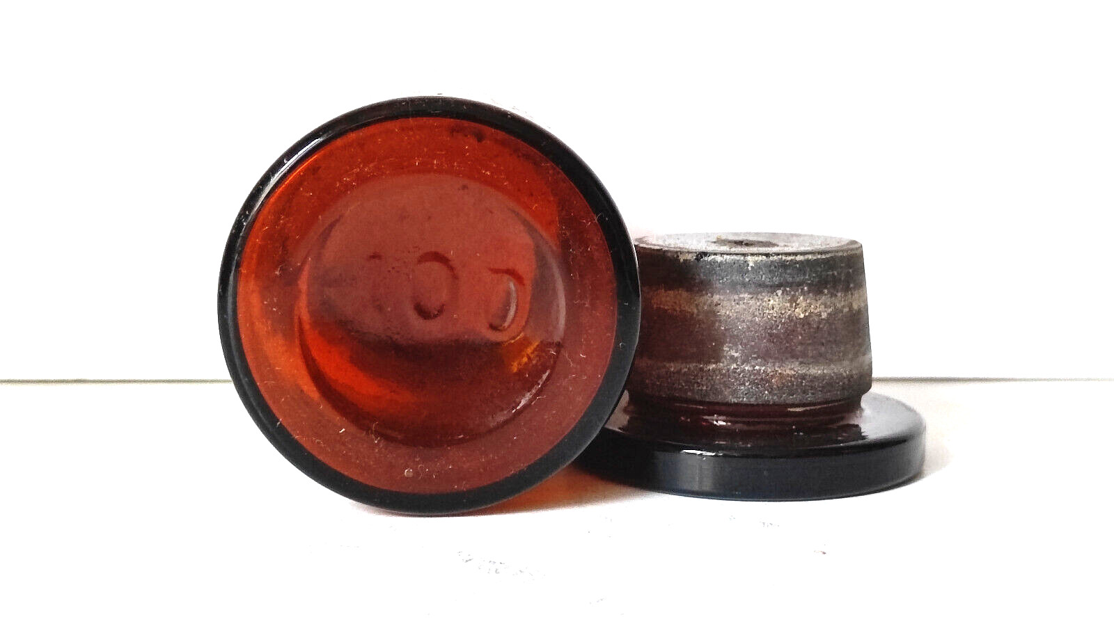 METHYLENUM COERULEUM, Vintage Glass Apothecary Pharmacy Brown Jar, 100 ml, Cap