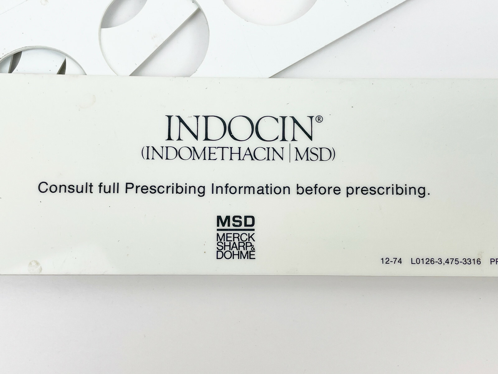 INDOCIN – PROXIMAL INTERPHALANGEAL JOINT MEASUREMENT INDICATOR – MERCK