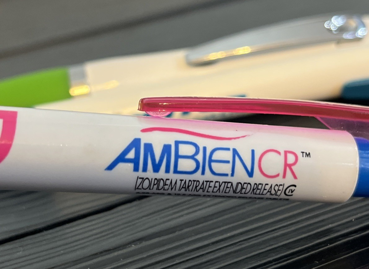 Ambien Lipitor Exubera Metal Plastic PENS Drug Rep Pharmaceutical Promo Lot of 3