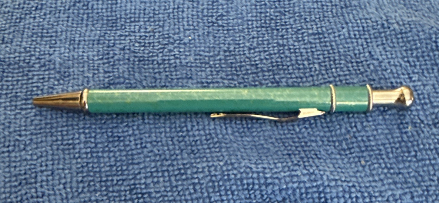 Diflucan Pfizer Drug Rep Click Metal Pen Promotional Teal Green Working Writes