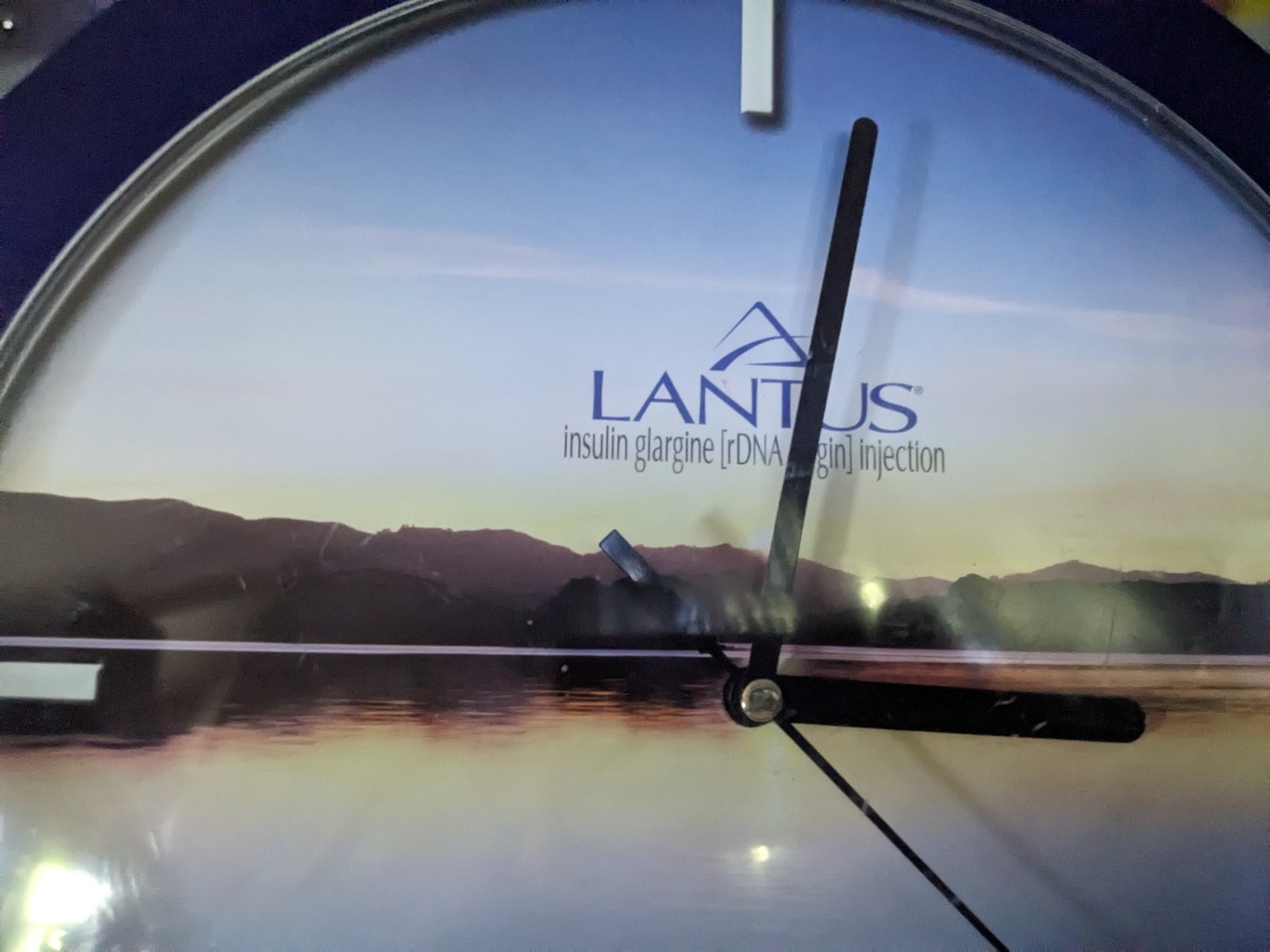 Vtg Lantus Insulin Drug Rep Pharmaceutical Promo Sanofi-Aventis Wall Clock Works