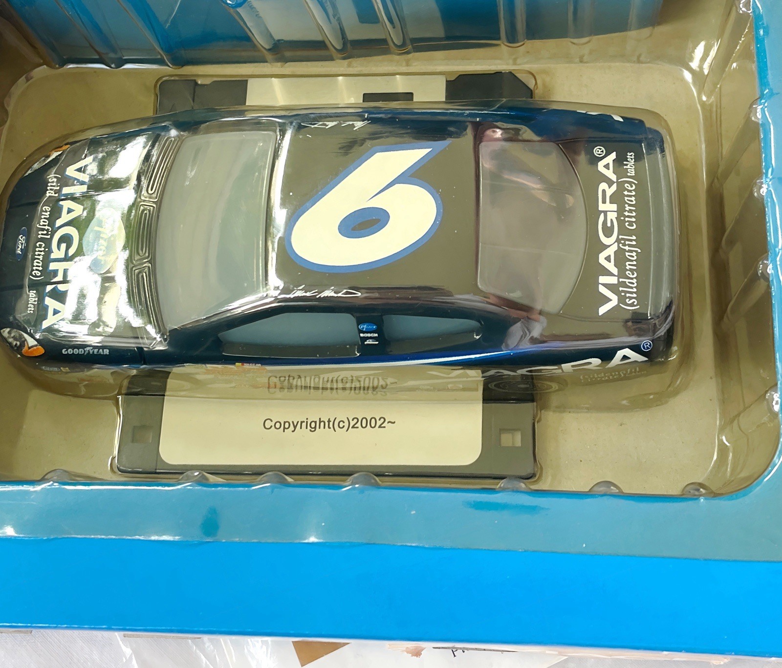 2002 Viagra Pfizer Pharma Promo Drug Rep Race Car Promotional Mouse, Pad, Clip