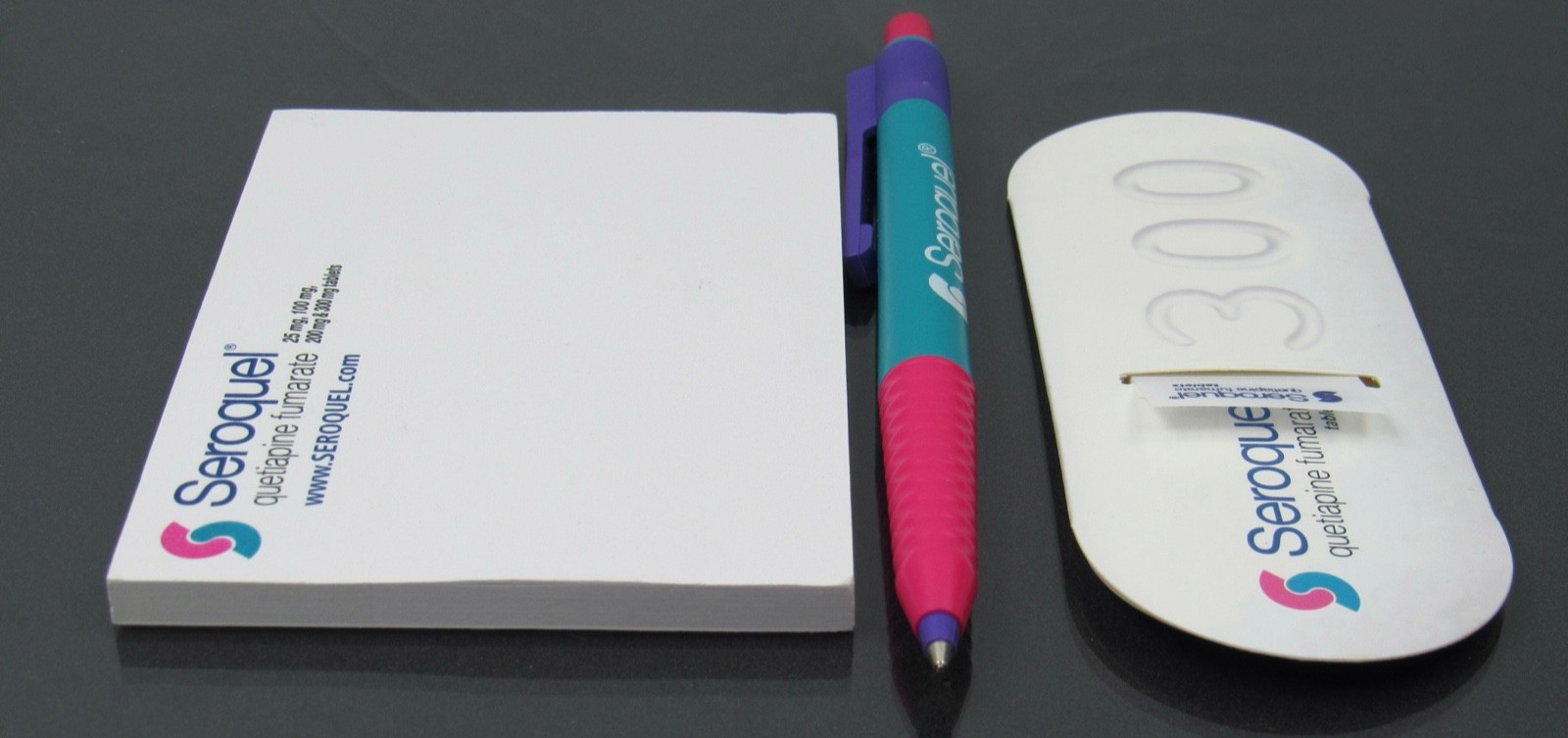 Seroquel PEN, Sticky Notes, Page Flags Drug Rep Pharmaceutical Promo Advertising