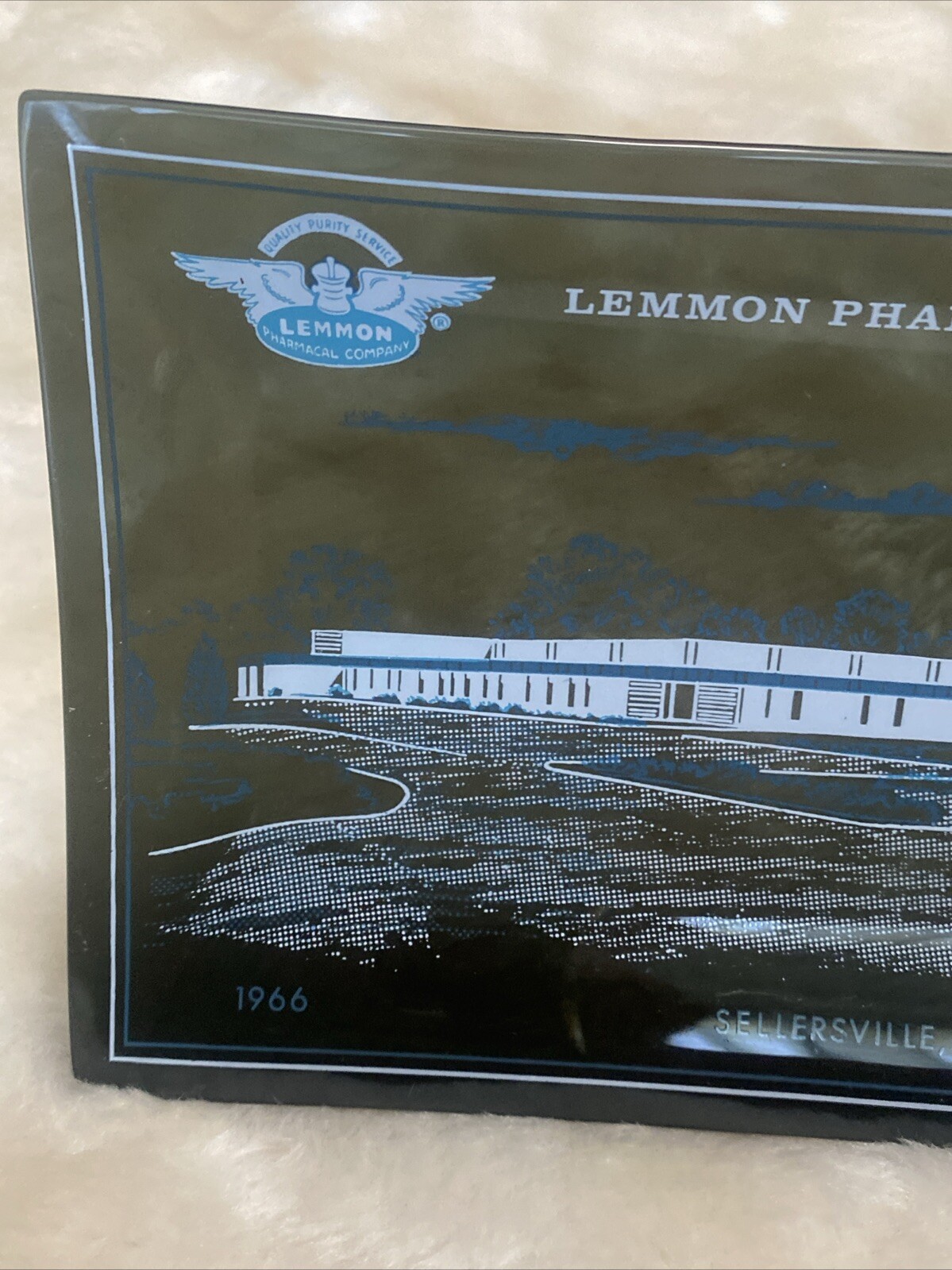 Pharmacy Advertising Tray 1966 Lemmon Pharmacal Co. Sellersville Pennsylvania