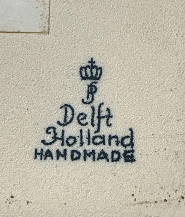 THREE Vintage Blue Delfts Schoonhoven Holland Handmade 6″ Ceramic Tiles Pharmacy