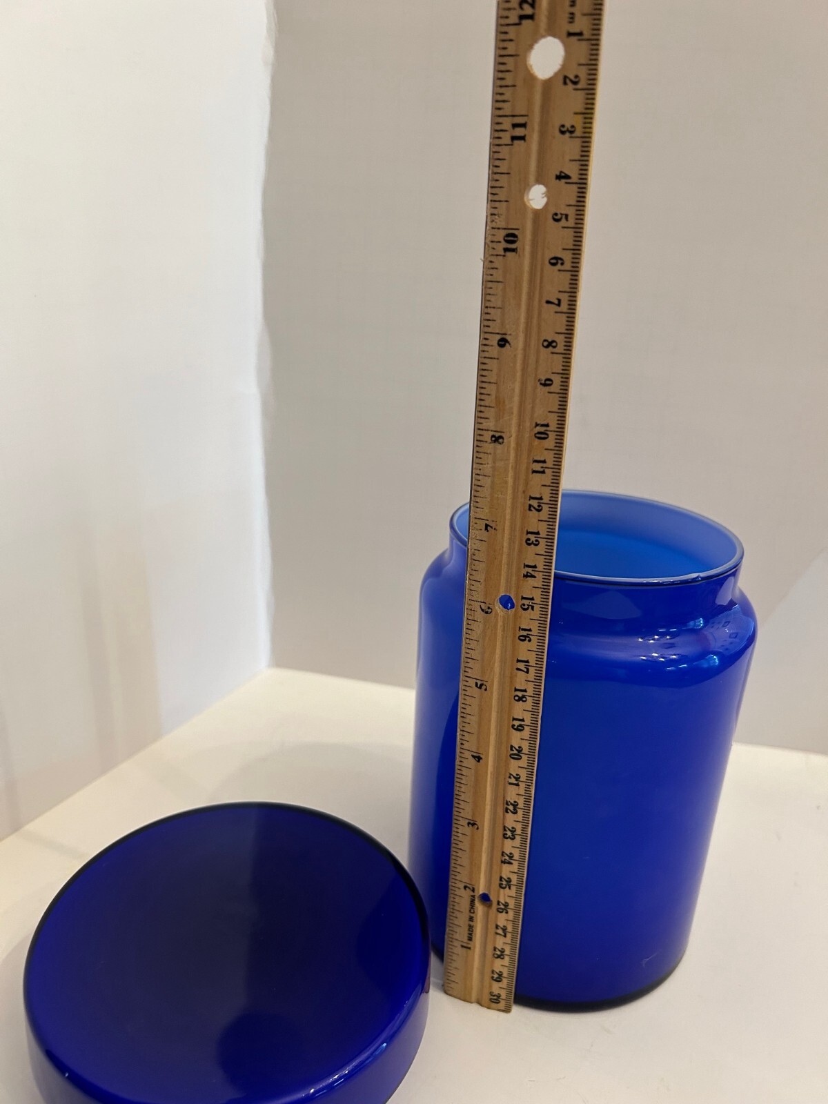 Vintage Cobalt Blue Glass Jar