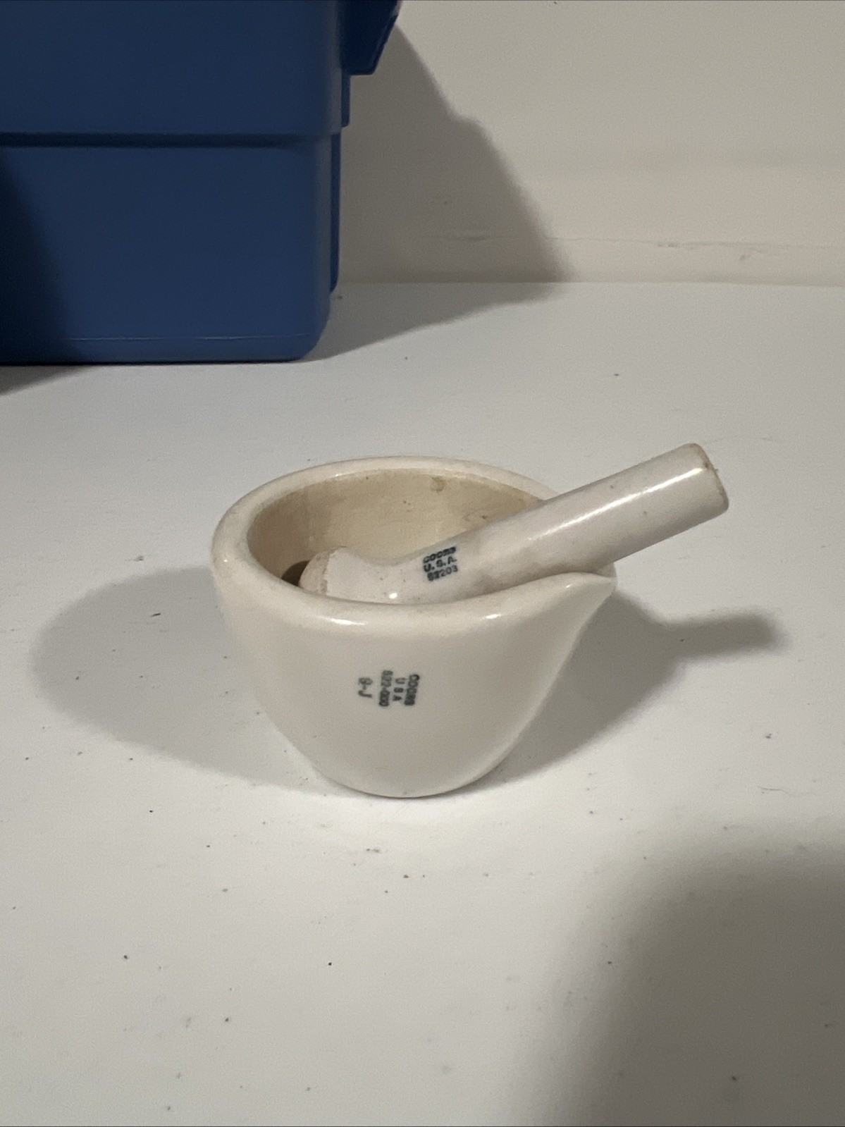 Vintage Coors USA Porcelain Apothecary Mortar & Pestle B-20 522-00 B-22