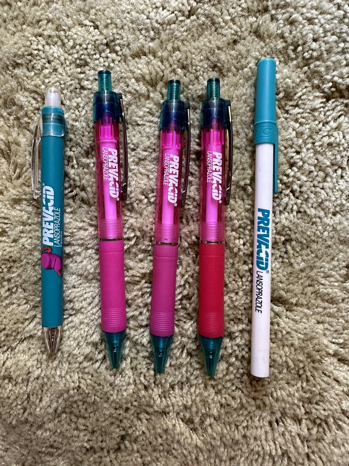 Prevacid Drug Rep Pharmaceutical Advertising Pen Plastic – Lot Of 5