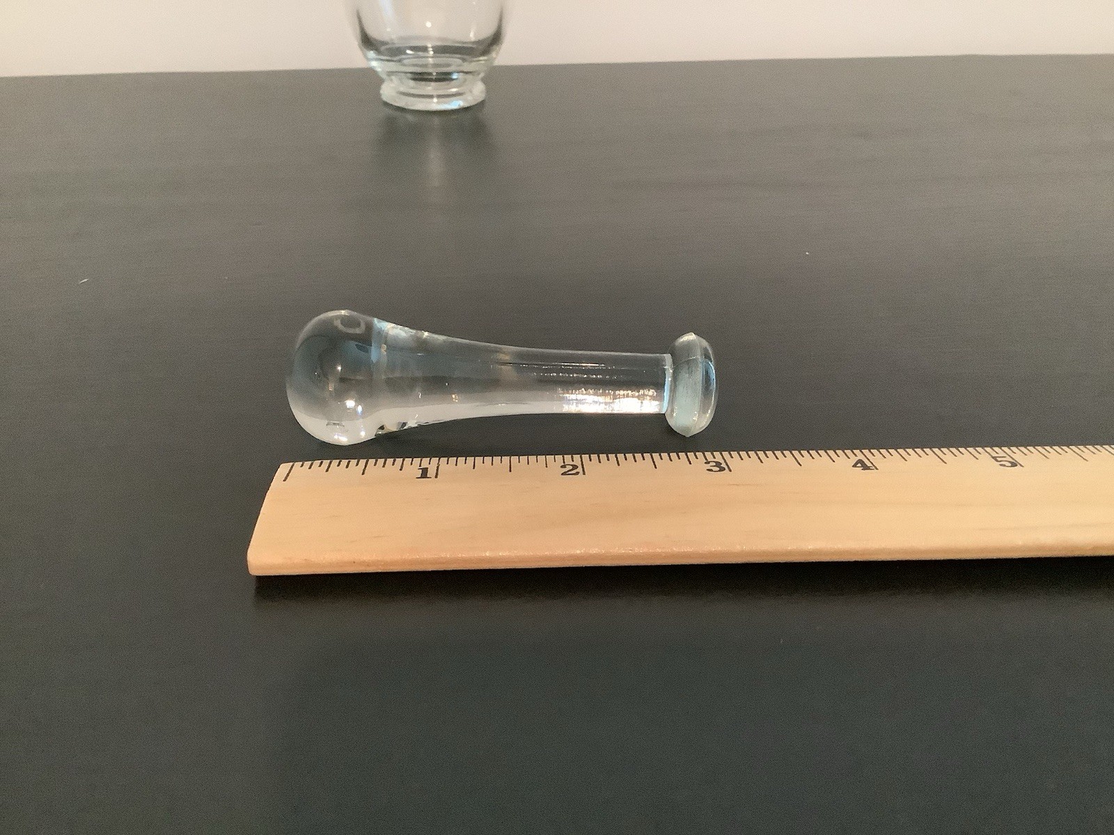 Mortar & Pestle Apothecary Laboratory Clear Glass Made In USA Vintage Pharmacist