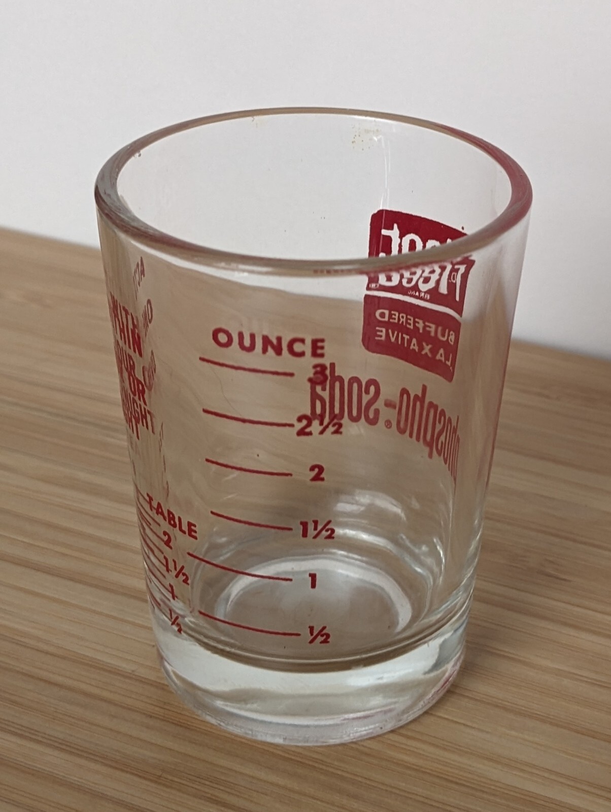 Vintage Fleet Laxative Phospho Soda Pharma Measuring Cup Shot Glass