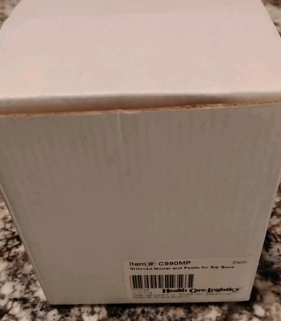 Health Care Logistics Grooved Mortar And Pestle – Pharmacy Grade MARBLE/ONYX