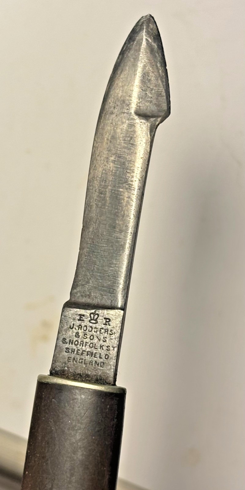 ANTIQUE WOOD HANDLE FLEAM/BLEEDER / PEN INK ERASER KNIFE RODGERS & SONS ENGLAND