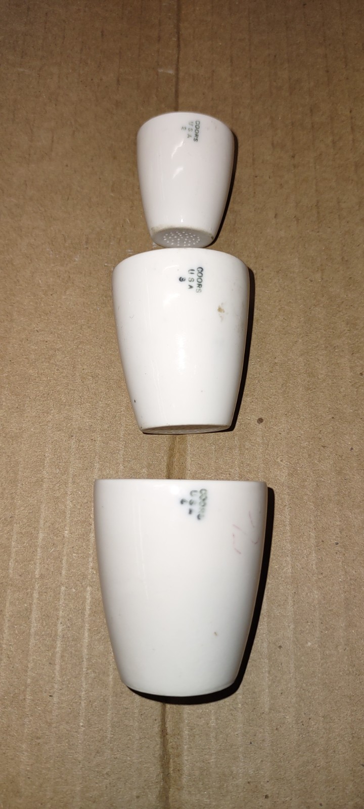 Vtg Coors USA(Blue)Porcelain Apothecary Lab items 9pc. 3 sizes