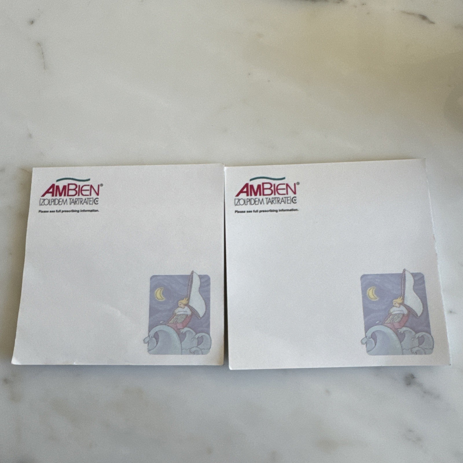2 Ambien Notepad Pharmaceutical Drug Rep Sticky Note