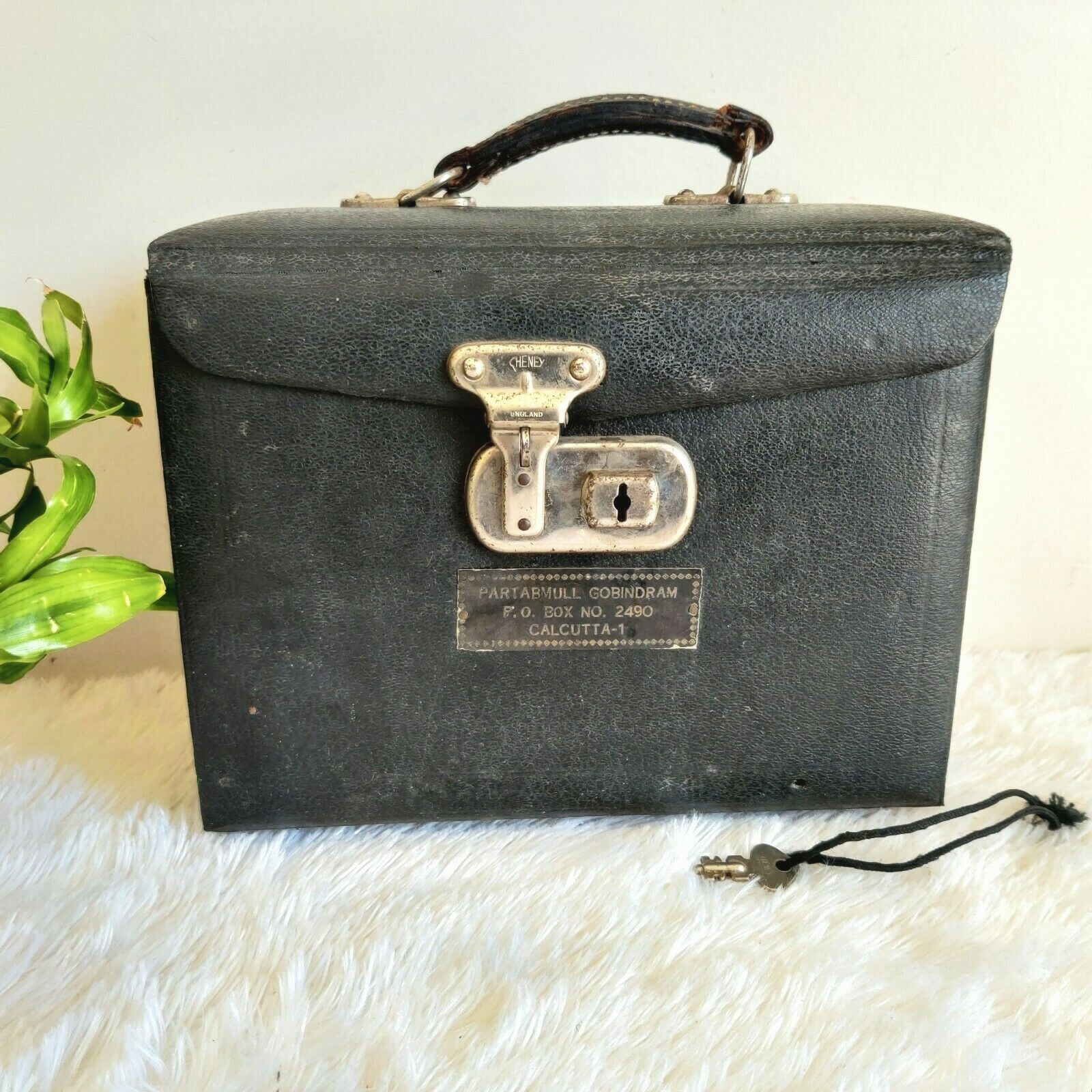 Vintage Partabmull Gobindram Wood Leather Homoeopathic Medicine Case Travel W629