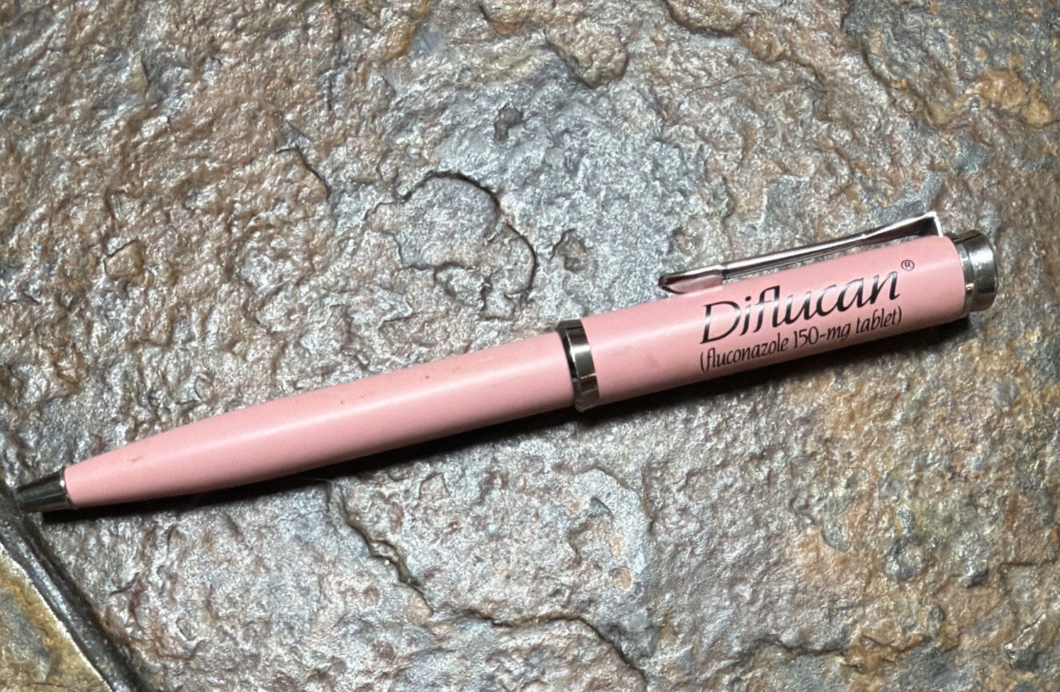 Pink Beauty Diflucan Metal PEN Drug Rep Pharmaceutical Promo Medical Advertising