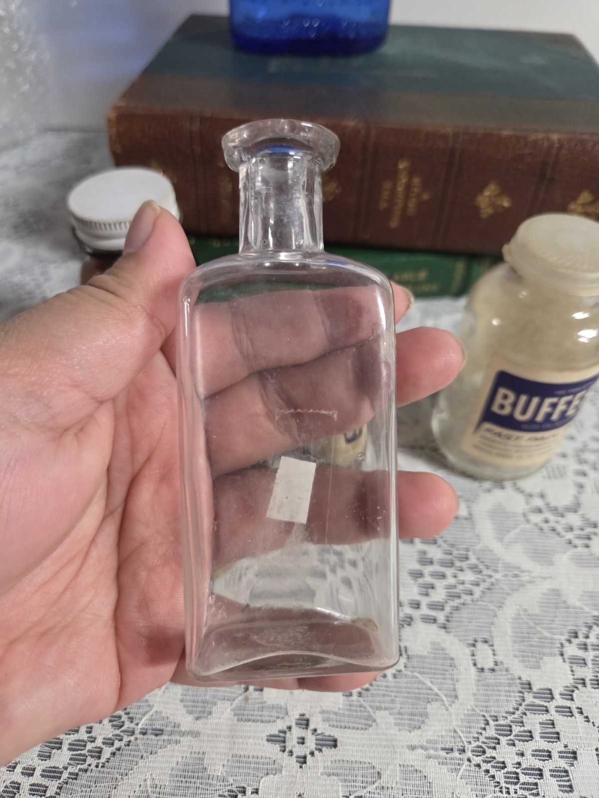 Vintage Apothecary Bottle Set – Pharmacy & Medicine Bottles – Cobalt & Amber…
