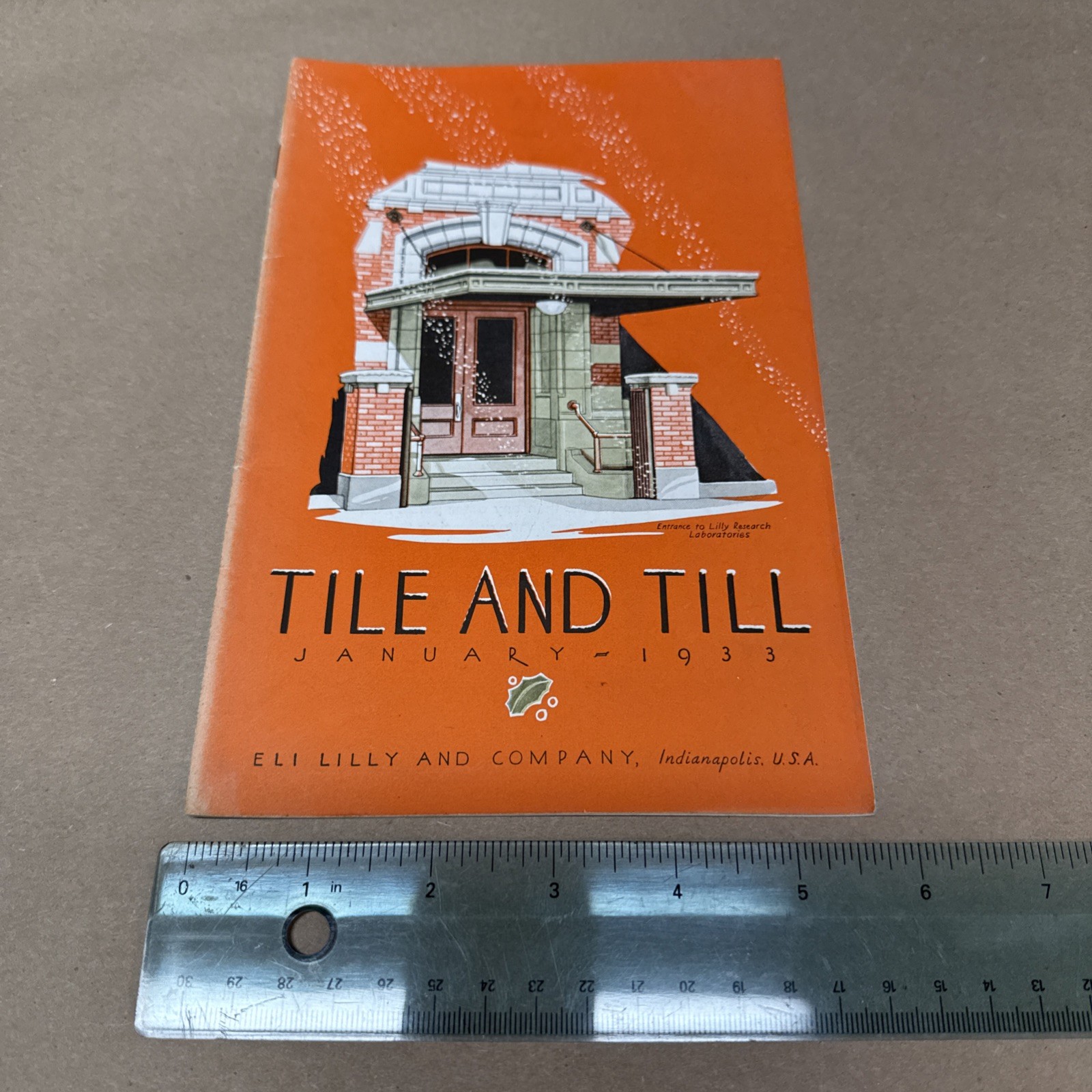 Tile And Till Magazine Eli Lilly And Company January 1933 Indianapolis Indiana
