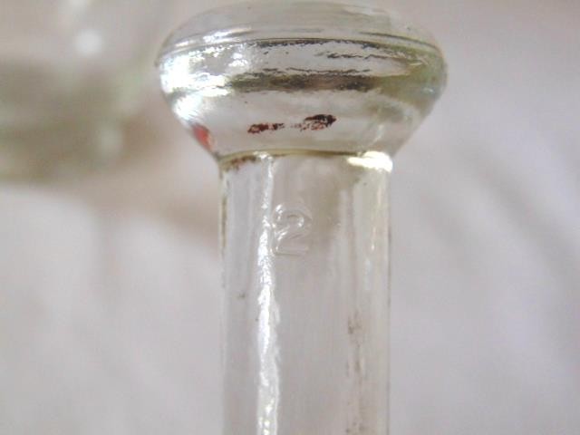 Vintage Apothecary Clear Glass MORTAR & PESTLE, 2 Oz. Lab Grinder Tool