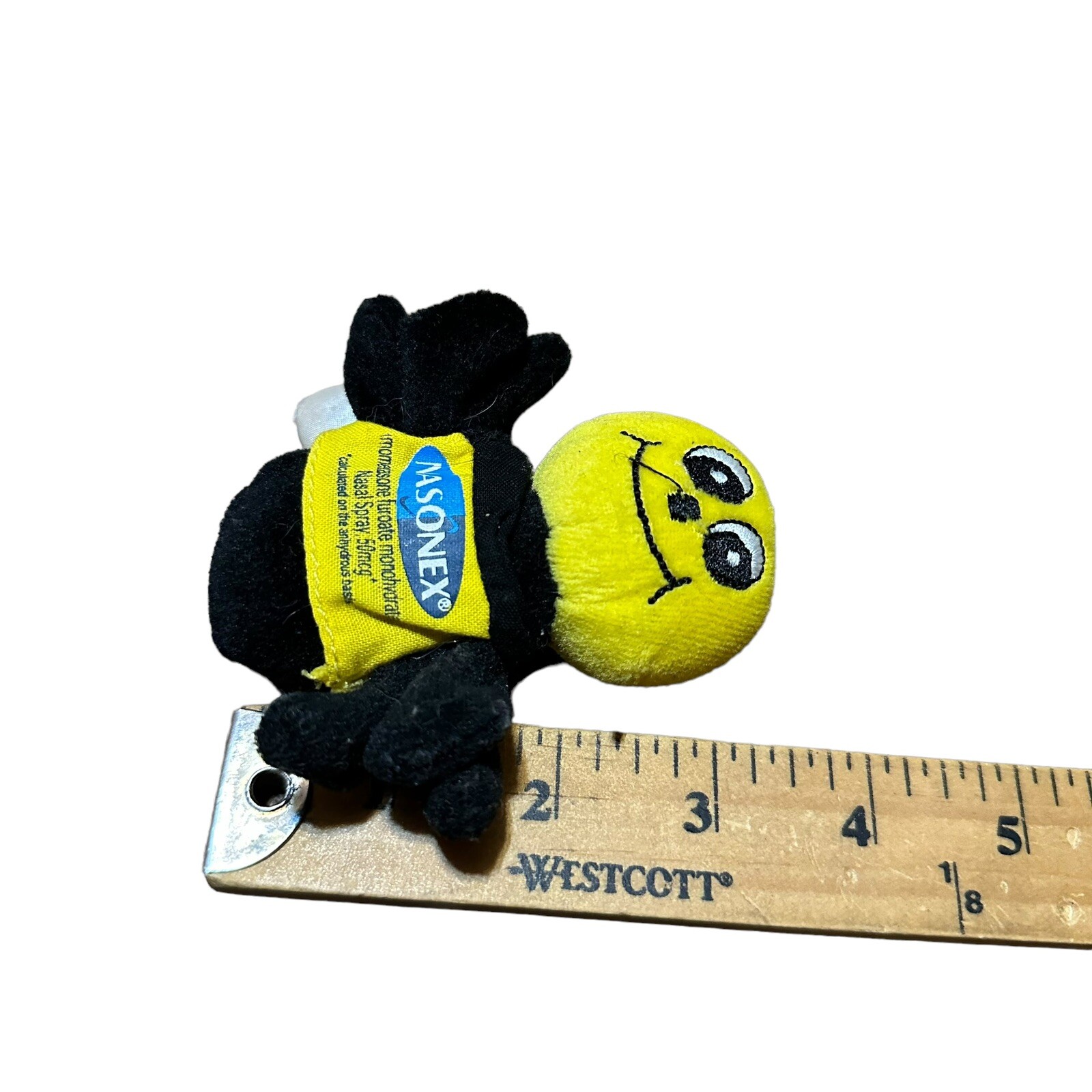 NASONEX Nasal Spray Drug Rep Bumblebee Bee Finger Puppet Plush Toy Ad Vintage